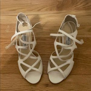 COPY - JIMMY CHOO Vintage Dillan White Leather Heel